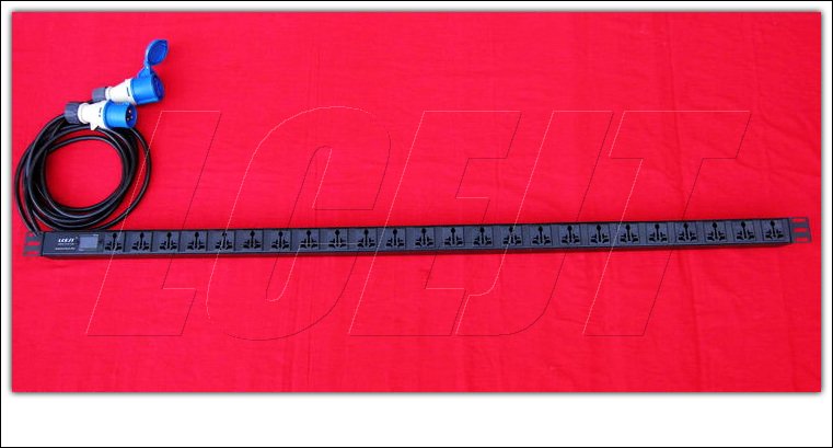 LCEJT黑金刚24位32A万用孔电流表PDU机柜插座