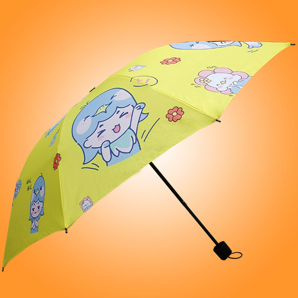 广州雨伞厂 数码印三折雨伞 广州荃雨美雨伞有限公司