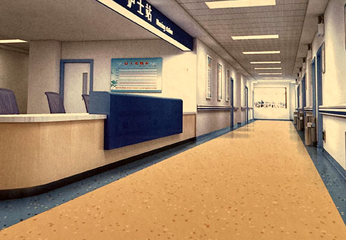 医院、学校、机场用PVC同质透心塑胶地板 塑胶地板厂家