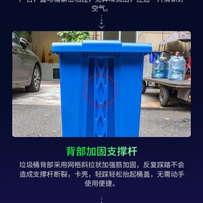 合川中间脚踩垃圾桶塑料环保卫生桶街道现货