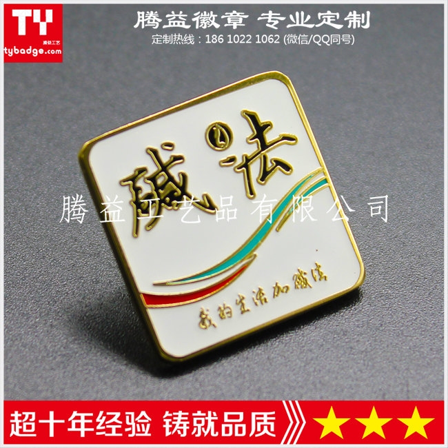 单位企业公司形象胸牌标志lOGO员工胸徽纪念章定制