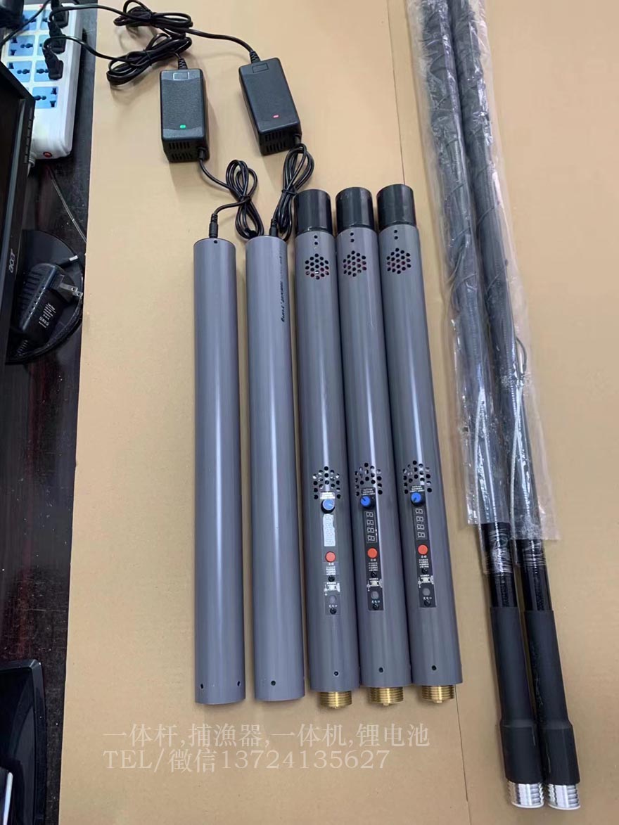 锂电一体杆,不用电瓶一样打渔,27节一体电棒