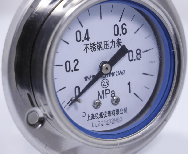 上海供应Y60-B-F  不锈钢压力表