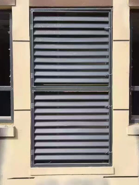 河北金晟源金属门窗,河北沧州任丘空调外机锌钢百叶窗空调罩厂家