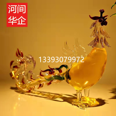 河间华企生肖动物酒瓶高硼硅玻璃工艺泡酒器枪造型酒瓶包装