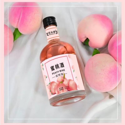 蜜桃酒低度商务果酒玻璃瓶罐装生产159O5373071