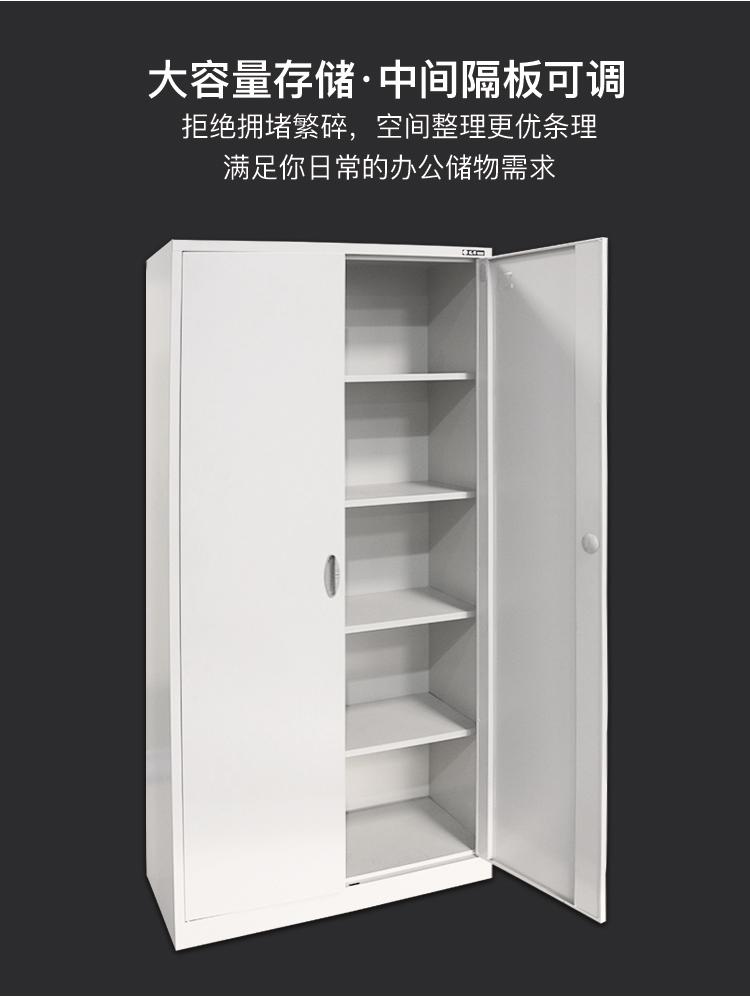 通体双开门办公文件柜 内部储存量大 方便文件资料的整理