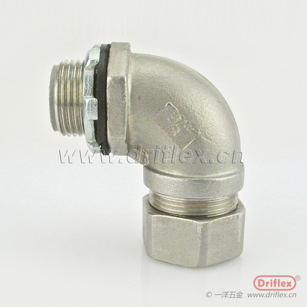 不锈钢90度弯头外螺纹金属软管连接器M16-M63