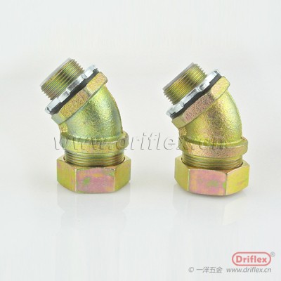 Driflex供应铁镀锌45度弯头设备用软管接头设备穿线用