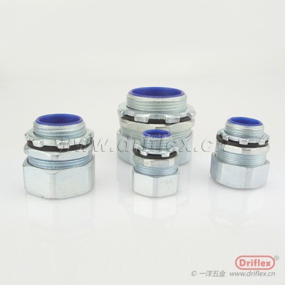 锌合金端接式接头DPJ包塑金属软管锁母NPT3/8”-4”