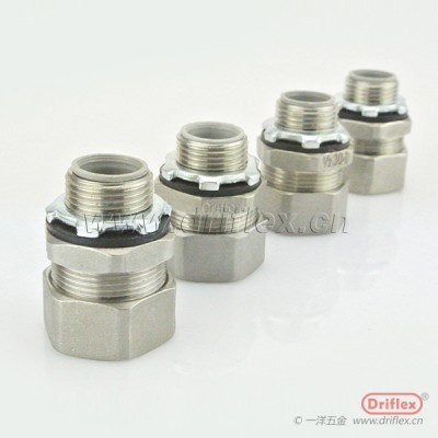 一洋五金不锈钢外丝直接头外螺纹金属软管连接器3/8“到4"