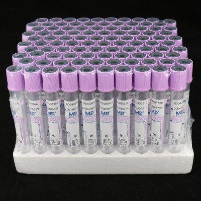 紫色管帽EDTA-K2抗凝PET真空采血管_抽血管_血常规管