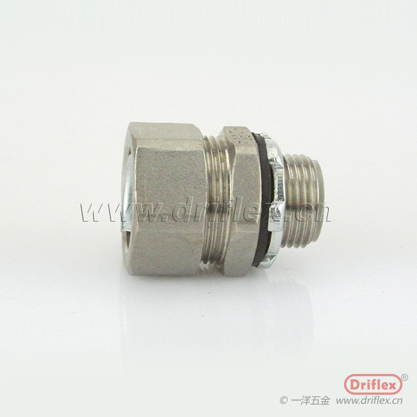 一洋五金包塑金属软管接头304不锈钢直接头外螺纹箱接头