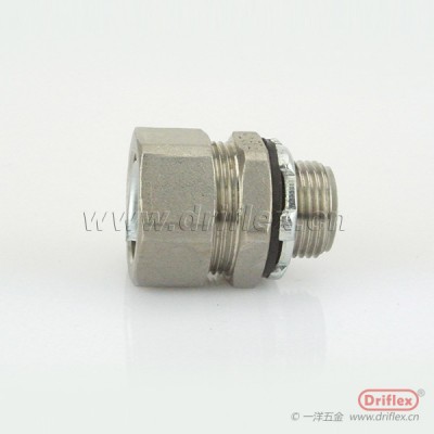 一洋五金包塑金属软管接头304不锈钢直接头外螺纹箱接头