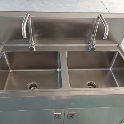 不锈钢清洗水槽带背板浸泡槽