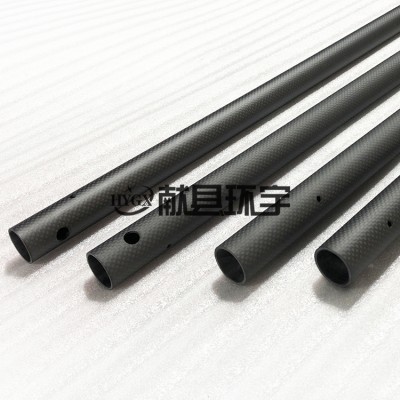 碳纤维圆管（带孔款）高强度  易安装 工业结构件减重优选