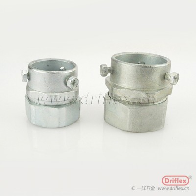 锌合金管接头卡套式软管至钢管接头三柱式锁紧螺母