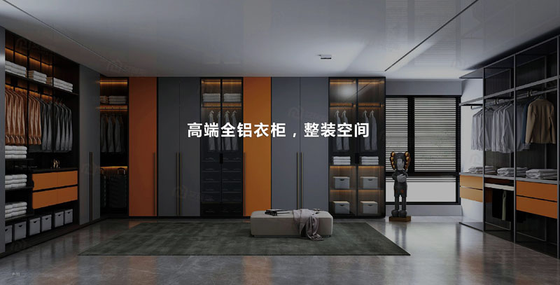 全铝衣帽间、河北铝创之星安装、全铝书柜