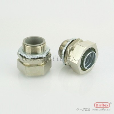 一洋五金金属软管接头铜镀镍直头机电设备穿线用M,G,NPT