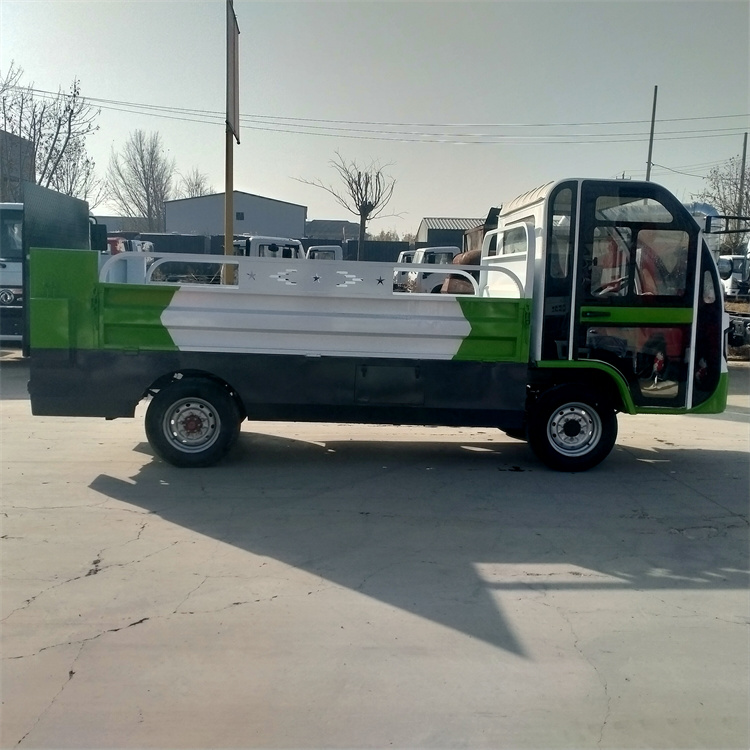 定制液压尾板桶装垃圾车山东厂家销售尾板电动四轮桶装垃圾车