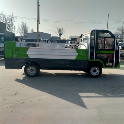 定制液压尾板桶装垃圾车山东厂家销售尾板电动四轮桶装垃圾车