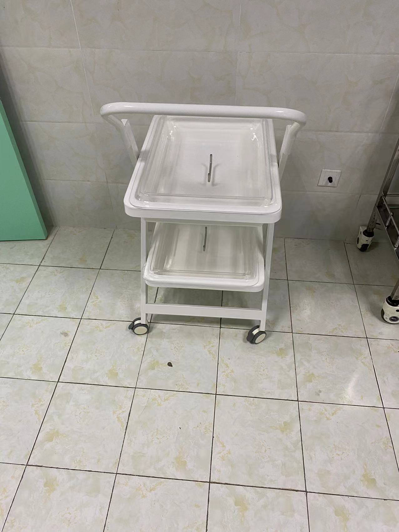 内窥镜转运车双层旋转小托盘托盘采用高分子制作