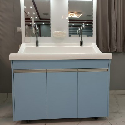 高分子二人位洗手池 医院用感应式实验室刷手池