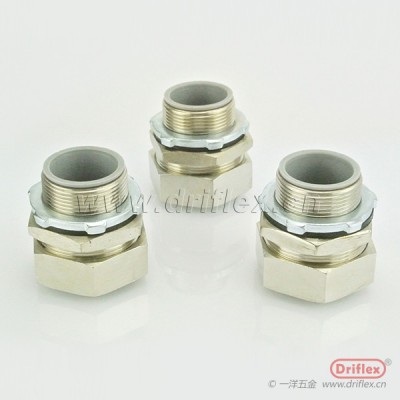 铜镀镍外螺纹六角金属软管连接器配豁口金属环