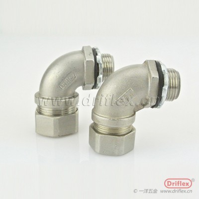 不锈钢外螺纹穿线管接头金属90度波纹管接头M20*1.5