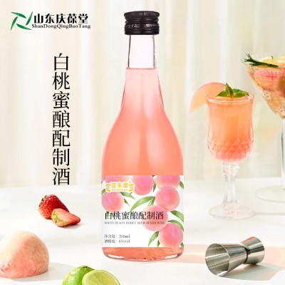 白桃蜜酿配制酒商务低度配制酒代工