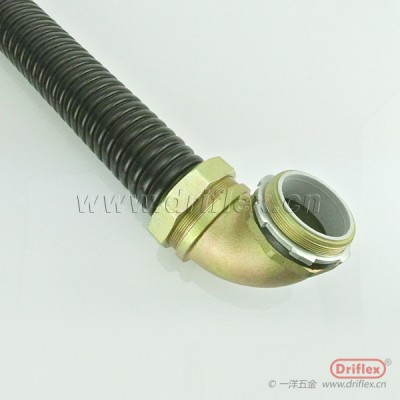 一洋五金铁镀锌90度弯头穿线蛇皮管连接器内径12~51mm